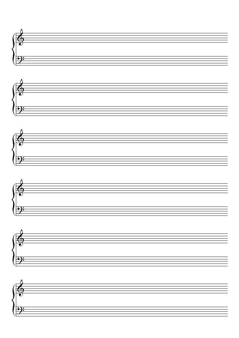 A4 Sheet Music